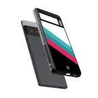 white green red pattern stripes back phone cover | glass case for google pixel 6 pro