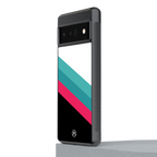 white green red pattern stripes back phone cover | glass case for google pixel 6 pro
