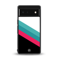 white green red pattern stripes back phone cover | glass case for google pixel 6