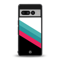 white green red pattern stripes back phone cover | glass case for google pixel 7 pro