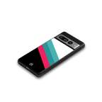 white green red pattern stripes back phone cover | glass case for google pixel 7 pro