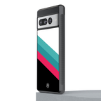 white green red pattern stripes back phone cover | glass case for google pixel 7 pro