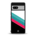 white green red pattern stripes back phone cover | glass case for Google Pixel 7