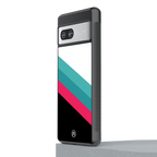 white green red pattern stripes back phone cover | glass case for Google Pixel 7