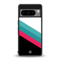 white green red pattern stripes back phone cover | glass case for google pixel 8 pro