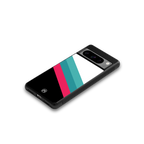 white green red pattern stripes back phone cover | glass case for google pixel 8 pro