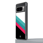 white green red pattern stripes back phone cover | glass case for google pixel 8 pro