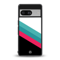 white green red pattern stripes back phone cover | glass case for Google Pixel 8