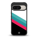 white green red pattern stripes back phone cover | glass case for google pixel 9