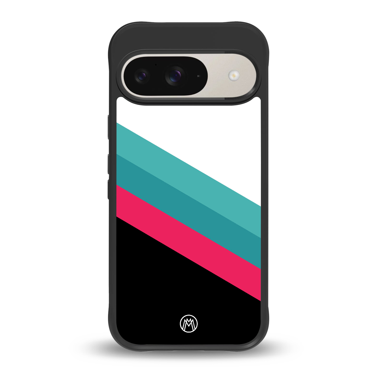 white green red pattern stripes back phone cover | glass case for google pixel 9