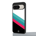 white green red pattern stripes back phone cover | glass case for google pixel 9