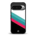 white green red pattern stripes back phone cover | glass case for google pixel 9 pro