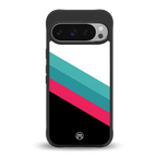 white green red pattern stripes back phone cover | glass case for google pixel 9 pro xl