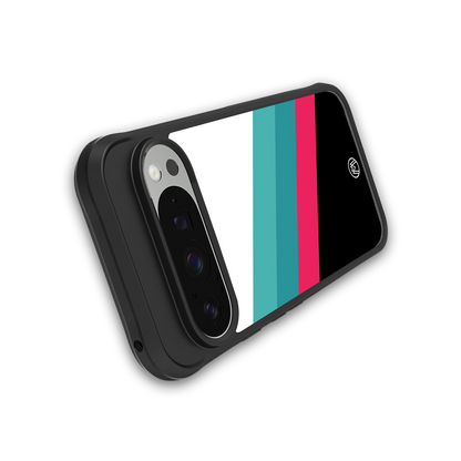 white green red pattern stripes back phone cover | glass case for google pixel 9 pro xl