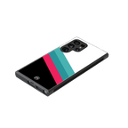 white green red pattern stripes back phone cover | glass case for samsung galaxy s23 ultra
