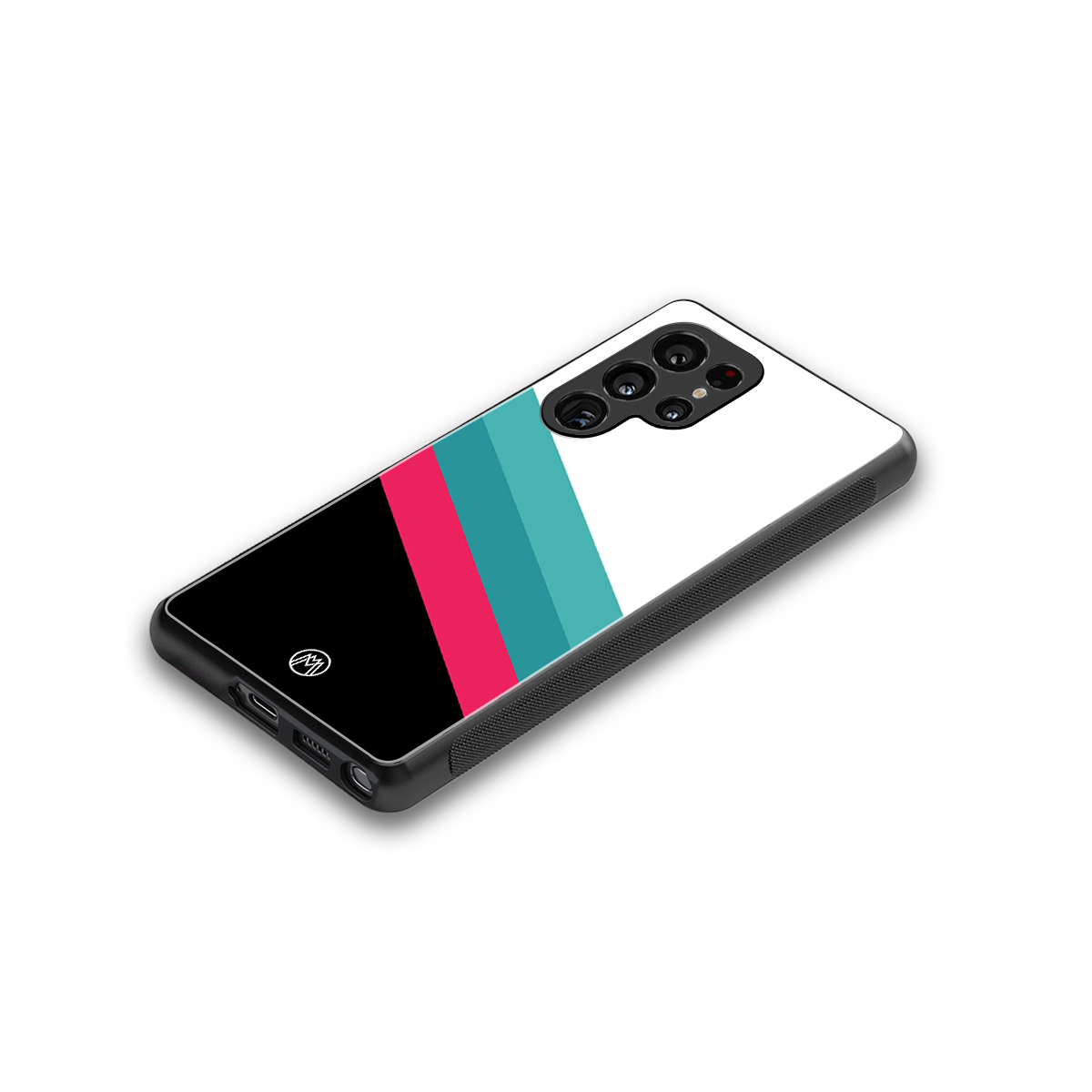 white green red pattern stripes back phone cover | glass case for samsung galaxy s25 ultra