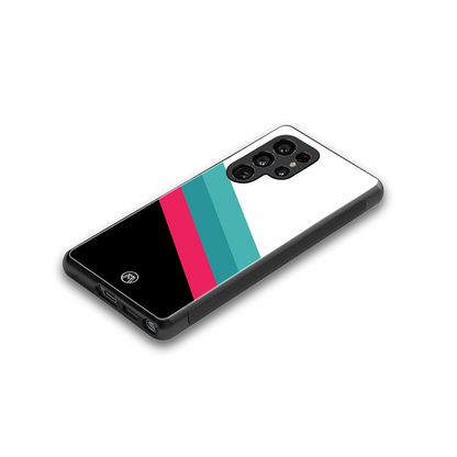 white green red pattern stripes back phone cover | glass case for samsung galaxy s25 ultra