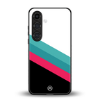 white green red pattern stripes back phone cover | glass case for samsung galaxy s24