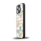 white marble tiles back phone cover | glass case for iphone 13 pro