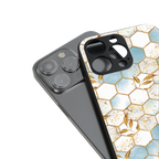 white marble tiles back phone cover | glass case for iphone 14 pro max