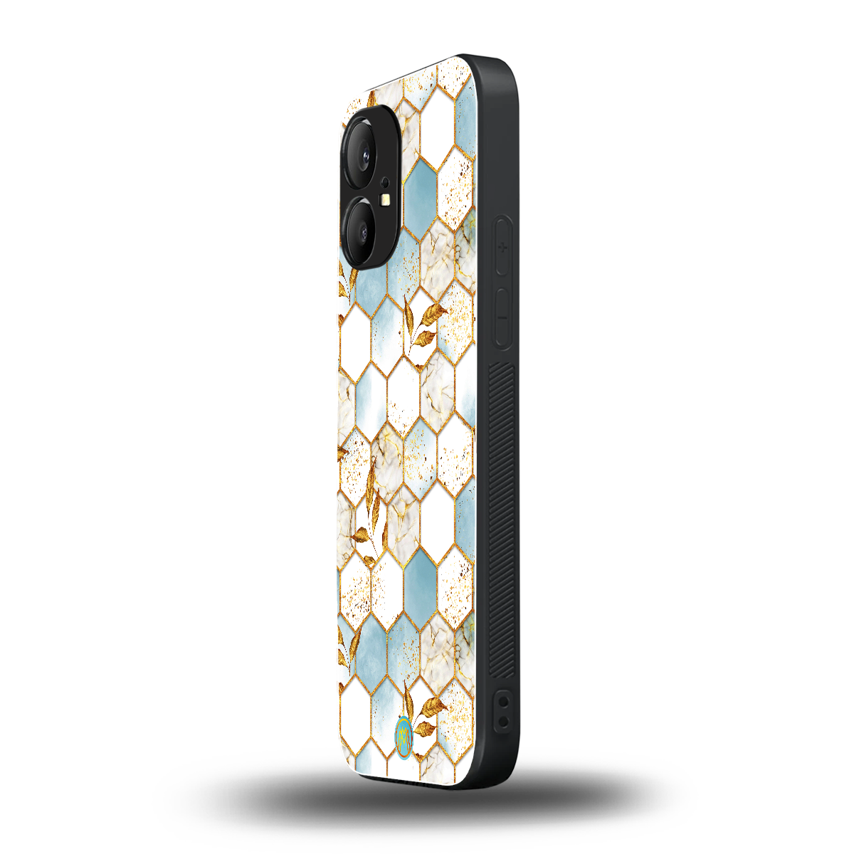 white marble tiles back phone cover | glass case for nothing phone 1