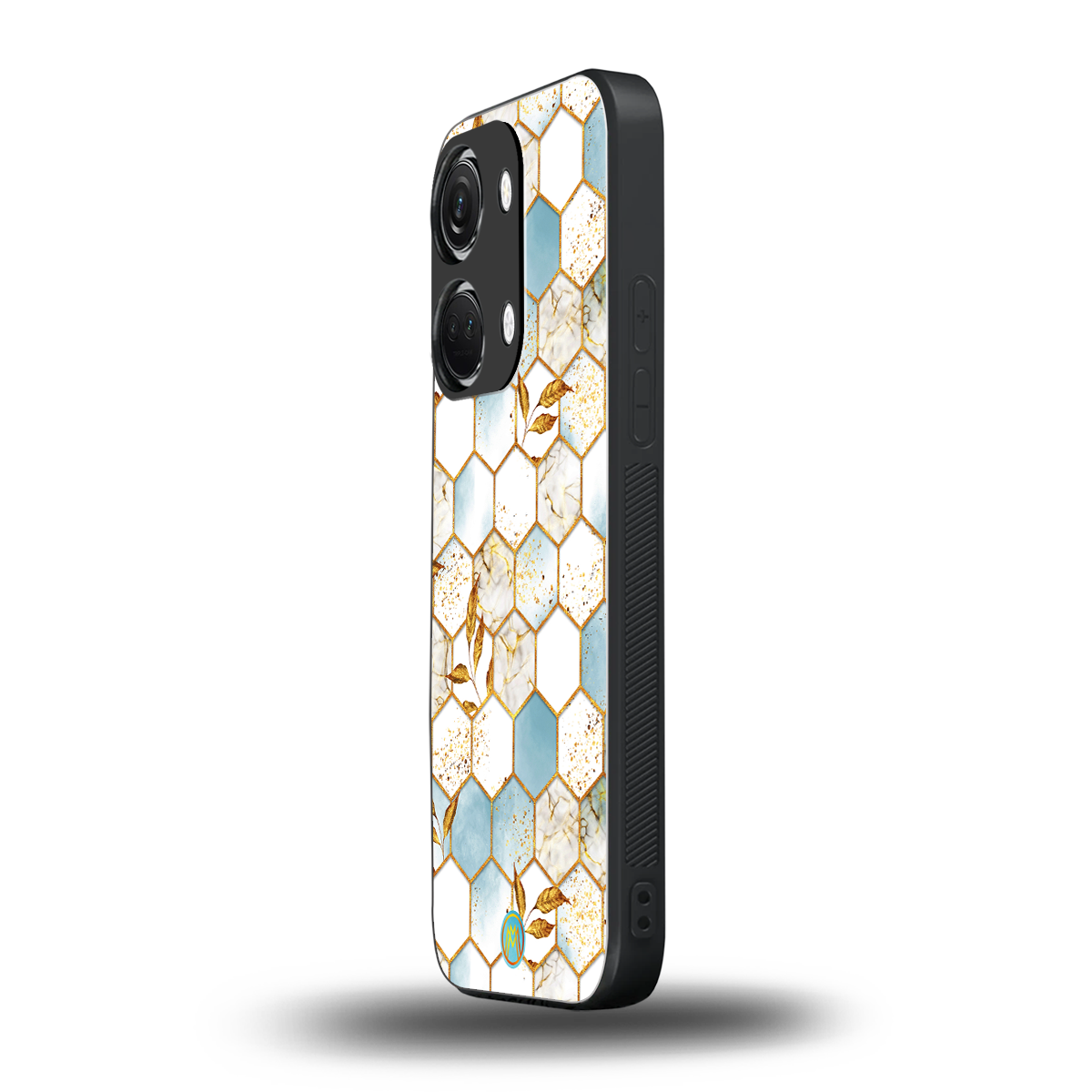 white marble tiles back phone cover | glass case for oneplus nord 3