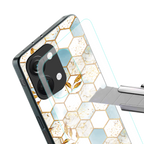 white marble tiles back phone cover | glass case for oneplus nord 3