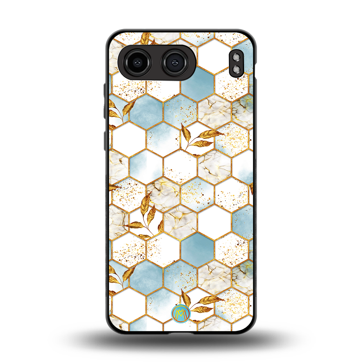 white marble tiles back phone cover | glass case for oneplus nord 4