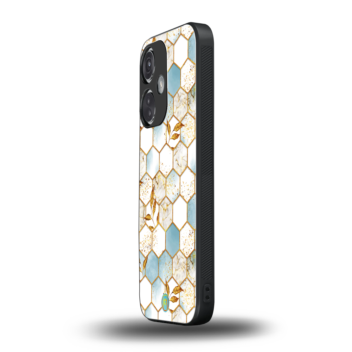 white marble tiles back phone cover | glass case for oneplus nord ce 3