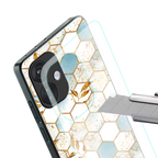 white marble tiles back phone cover | glass case for oneplus nord ce 3