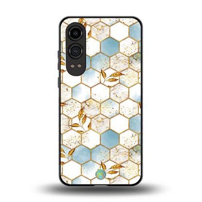 white marble tiles back phone cover | glass case for oneplus nord ce 4 lite