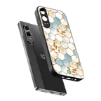 white marble tiles back phone cover | glass case for oneplus nord ce 4 lite