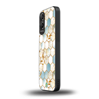 white marble tiles back phone cover | glass case for oneplus nord ce 4 lite