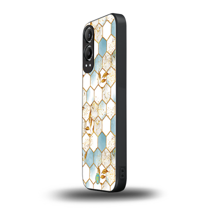 white marble tiles back phone cover | glass case for oneplus nord ce 4 lite