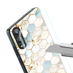 white marble tiles back phone cover | glass case for oneplus nord ce 4 lite