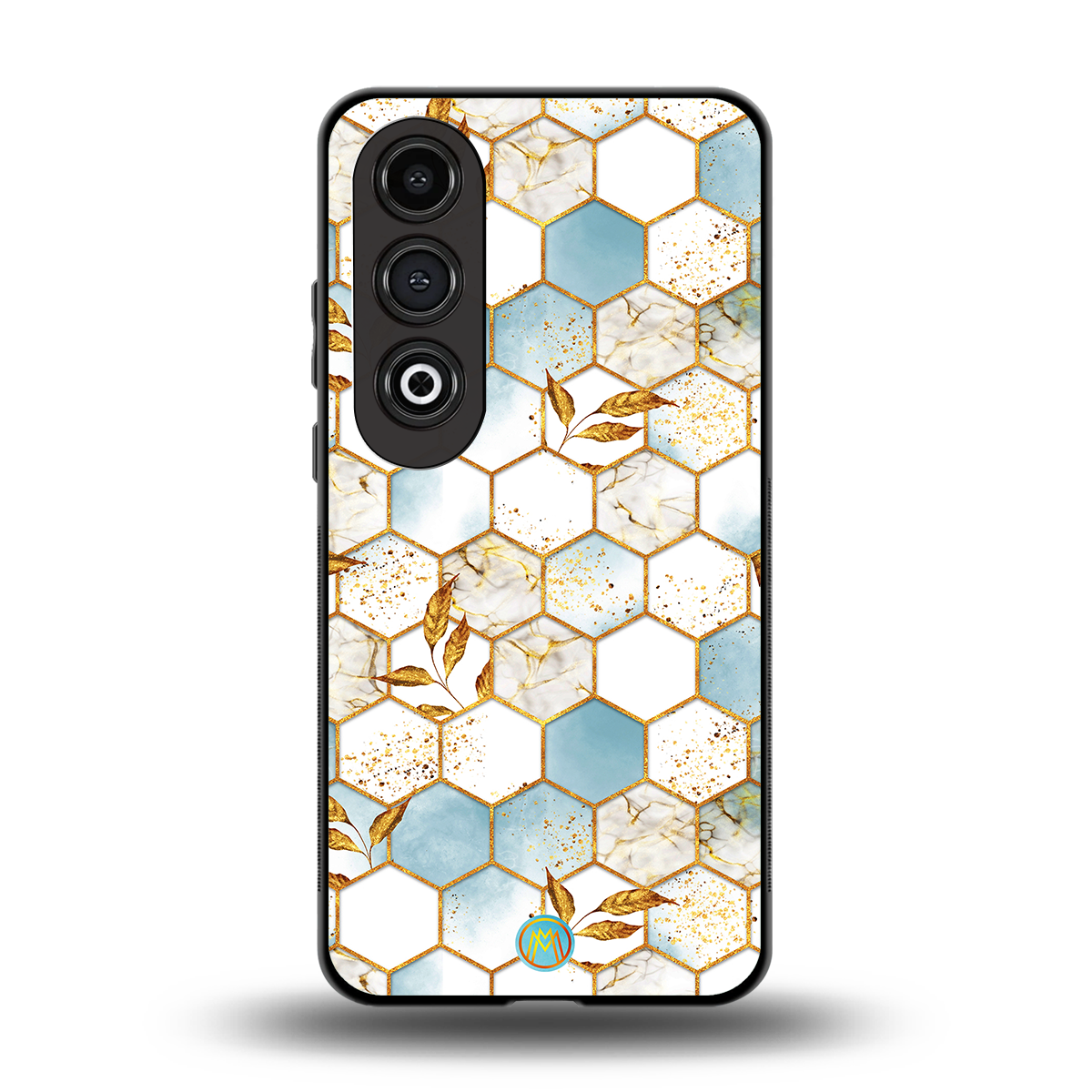 white marble tiles back phone cover | glass case for oneplus nord ce 4