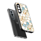 white marble tiles back phone cover | glass case for oneplus nord ce 4