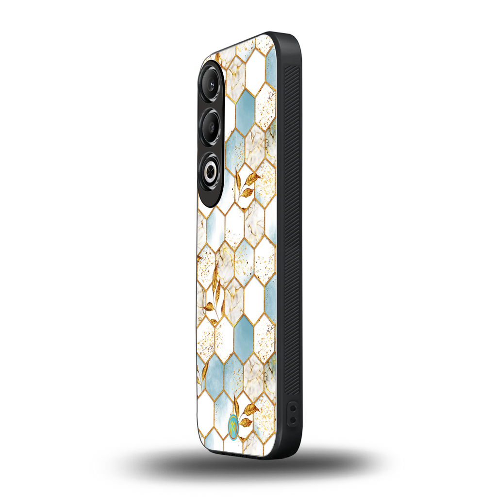 white marble tiles back phone cover | glass case for oneplus nord ce 4