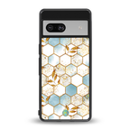 white marble tiles back phone cover | glass case for Google Pixel 7