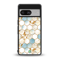 white marble tiles back phone cover | glass case for Google Pixel 8