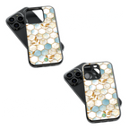 Trendy Glass Back Mobile Case for iPhone, Samsung, Redmi, OnePlus, Google Pixel, Motorola