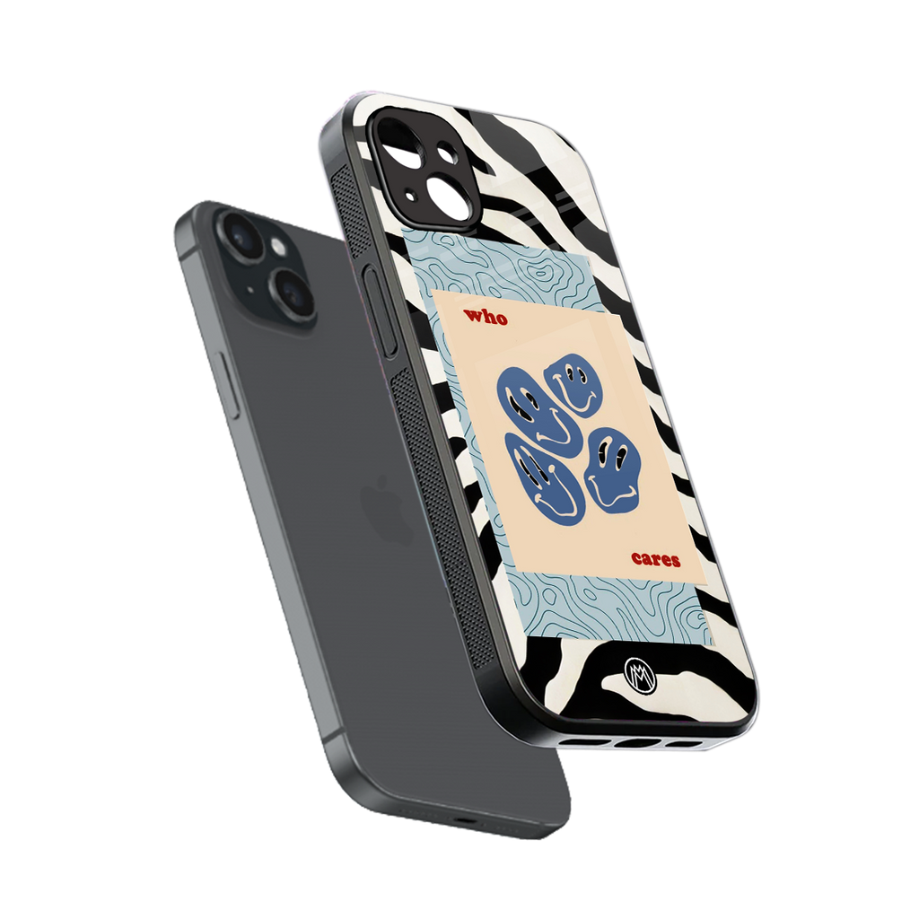 who cares back phone cover | glass case for iphone 14 plus