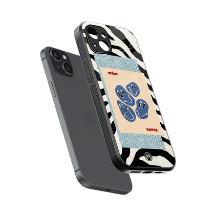 who cares back phone cover | glass case for iphone 14 plus