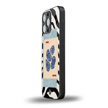 who cares back phone cover | glass case for iphone 14 pro max