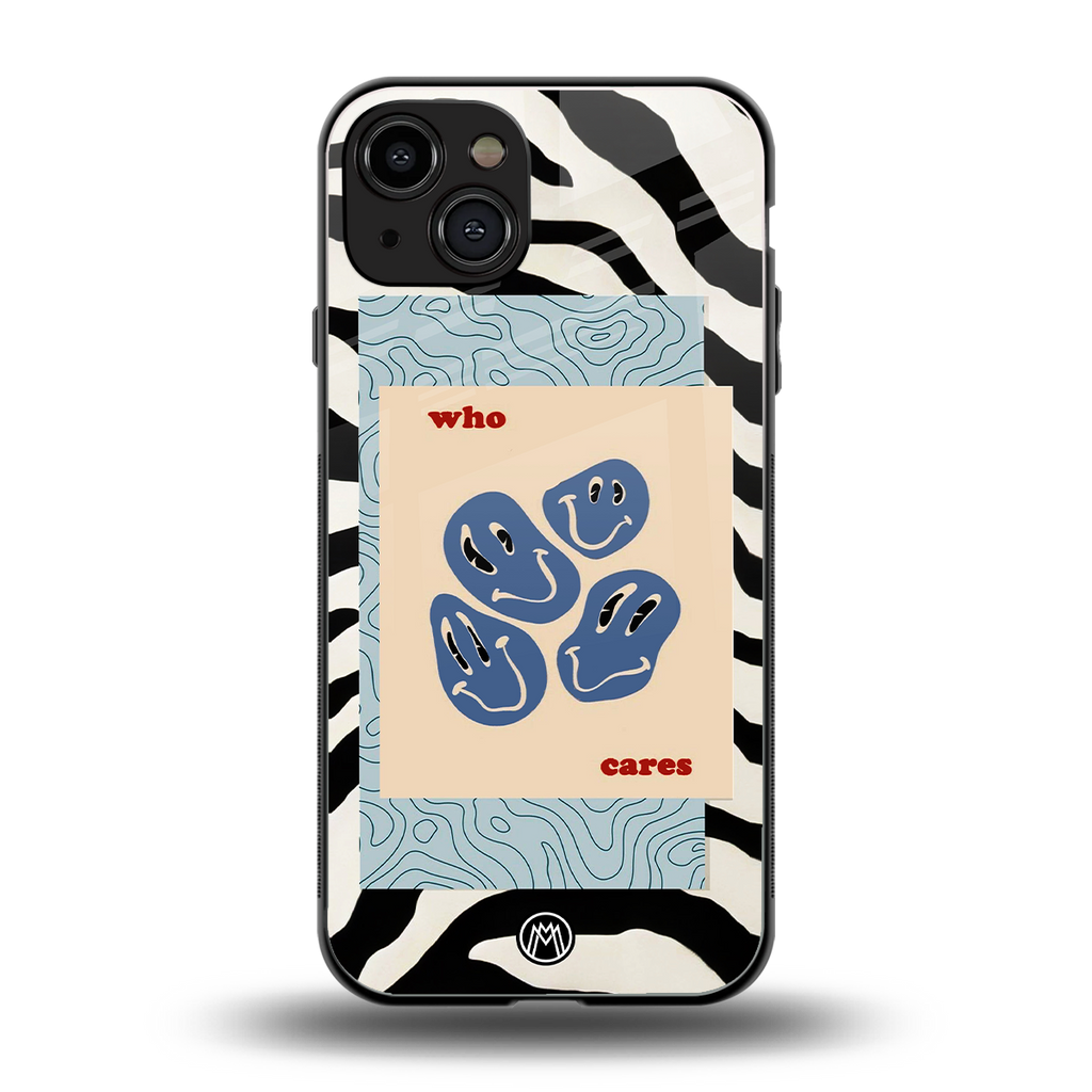 who cares back phone cover | glass case for iphone 15