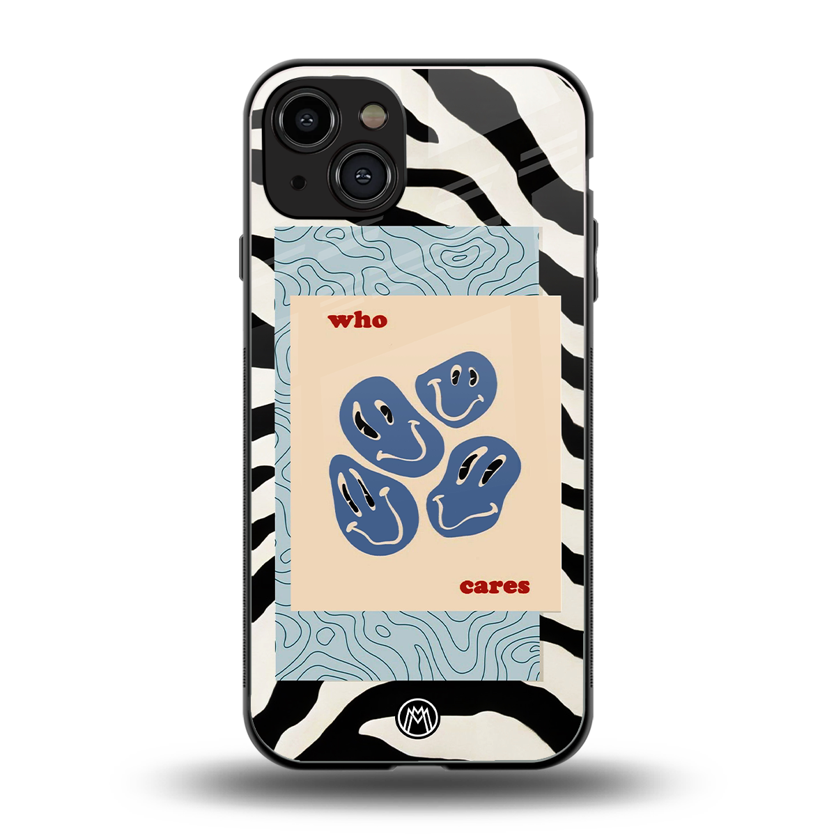 who cares back phone cover | glass case for iphone 15
