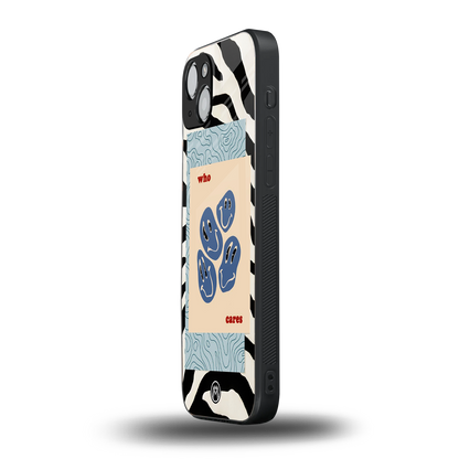 who cares back phone cover | glass case for iphone 15