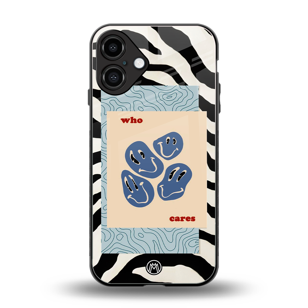 who cares back phone cover | glass case for iphone 16 plus