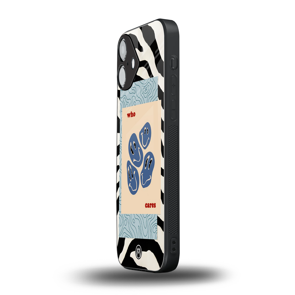 who cares back phone cover | glass case for iphone 16 plus