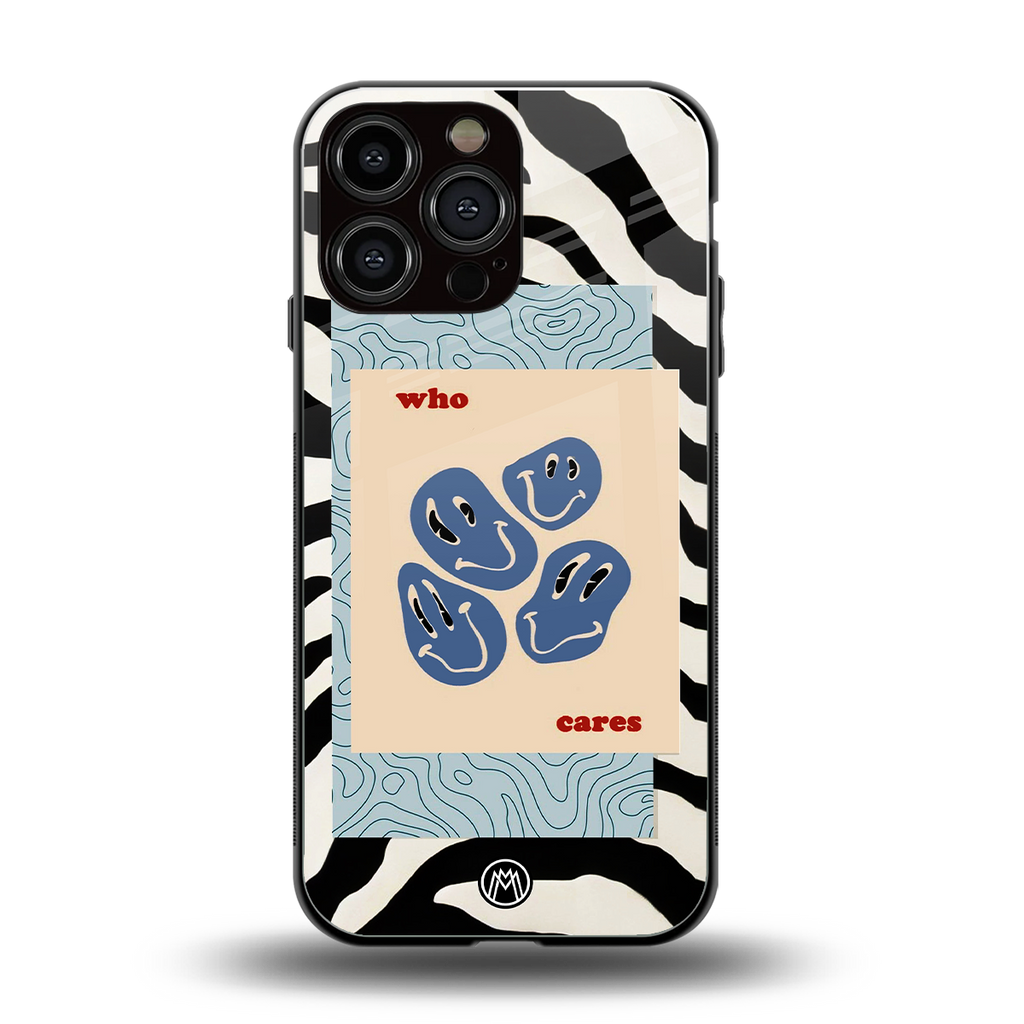 who cares back phone cover | glass case for iphone 16 pro max